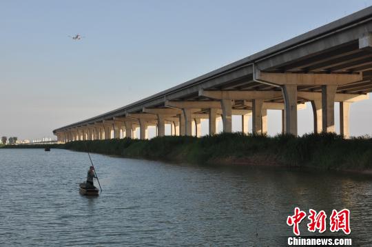 橫跨深圳東莞的廣深沿江高速東寶河特大橋合龍