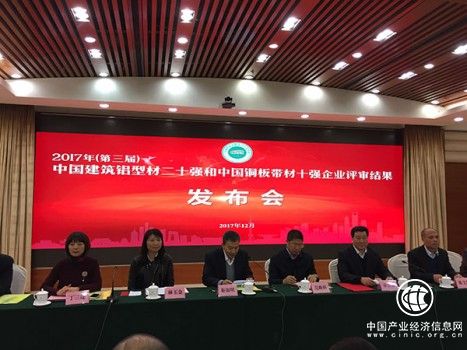 2017中國建筑鋁型材二十強企業公示 興發鋁業蟬聯榜首