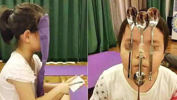 12天，學費200000元！奇葩補習班學習如何把勺子貼在臉上 