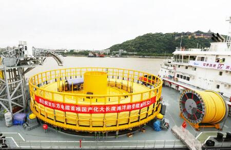 我國首條國產化大長度海洋臍帶纜交付