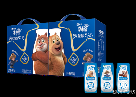 熊大熊二再度代言蒙牛新產品-VD風味酸奶，旨在抓住兒童乳品新機會