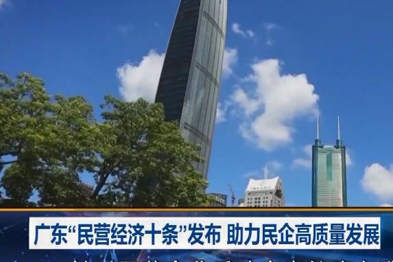 廣東省“民營經濟十條”正式印發實施