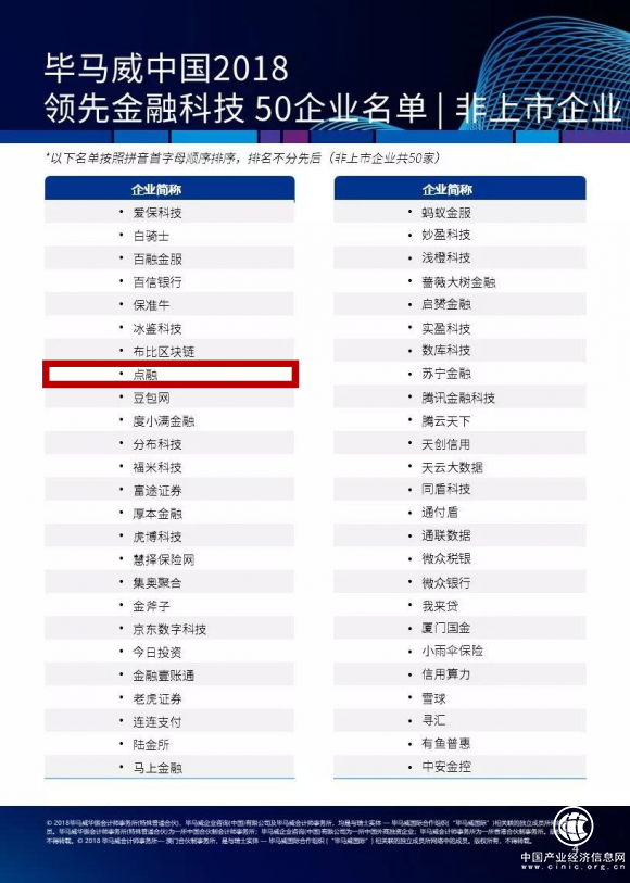 點融連續三年榮登畢馬威中國金融科技50強榜單