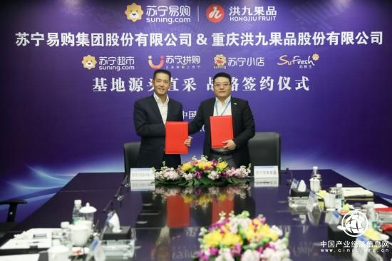 角逐社區生鮮，蘇寧煥新節簽約洪九果品