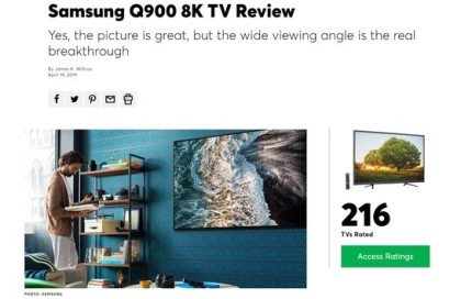 對三星8K?TV，美國《消費者報告》：“還是買4K吧