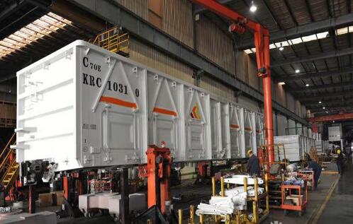 中車齊車集團造鐵路貨車在肯尼亞內馬鐵路通車儀式亮相