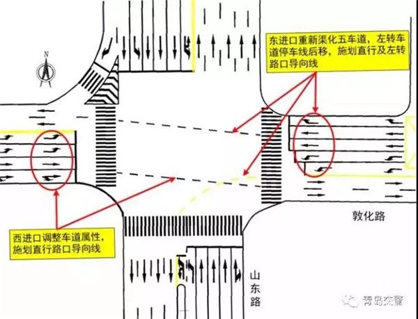 青島市區多個路口通行規則有變！別被扣分