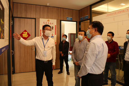 海南省人社廳廳長王鵬到西水中調項目調研