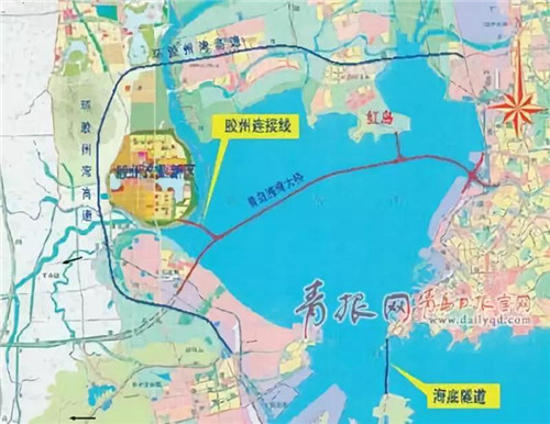 青島膠州灣大橋膠州連接線3月30日零時正式開通