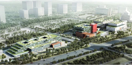 青島西海岸新區市民中心項目開啟施工“加速跑”