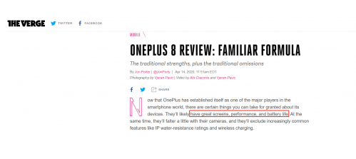 實力強悍，輕薄旗艦一加 8 獲海內外媒體一致好評