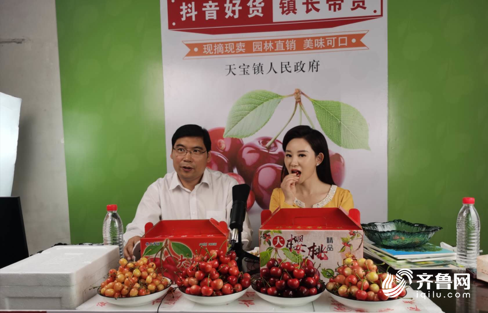 泰安天寶鎮的櫻桃紅了！鎮長直播帶貨一小時成交一千多單
