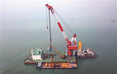 江蘇啟東開建國內單體容量最大海上風電項目