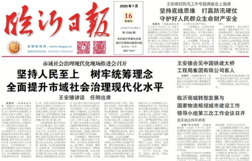 臨報頭條| 臨沂市域社會治理現代化現場推進會召開