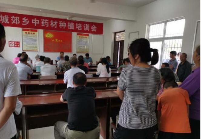 河南省南召縣城郊鄉舉辦中藥材種植培訓會