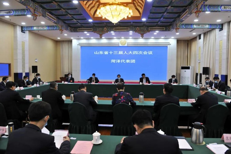 李干杰參加菏澤代表團建團會議