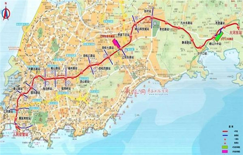 青島地鐵三期規劃共8條線路：2號線東延|5號線|6號線|7號線|8號線支線…