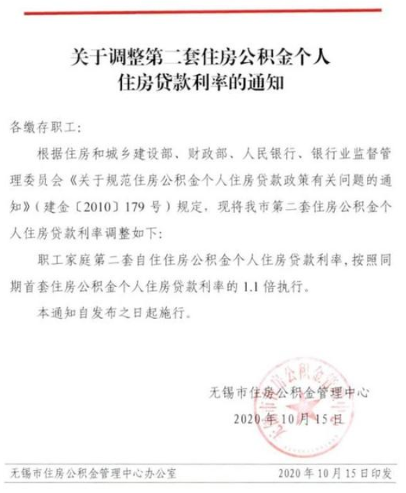又一城市出手調控樓市,無錫提高二套房公積金貸款利率