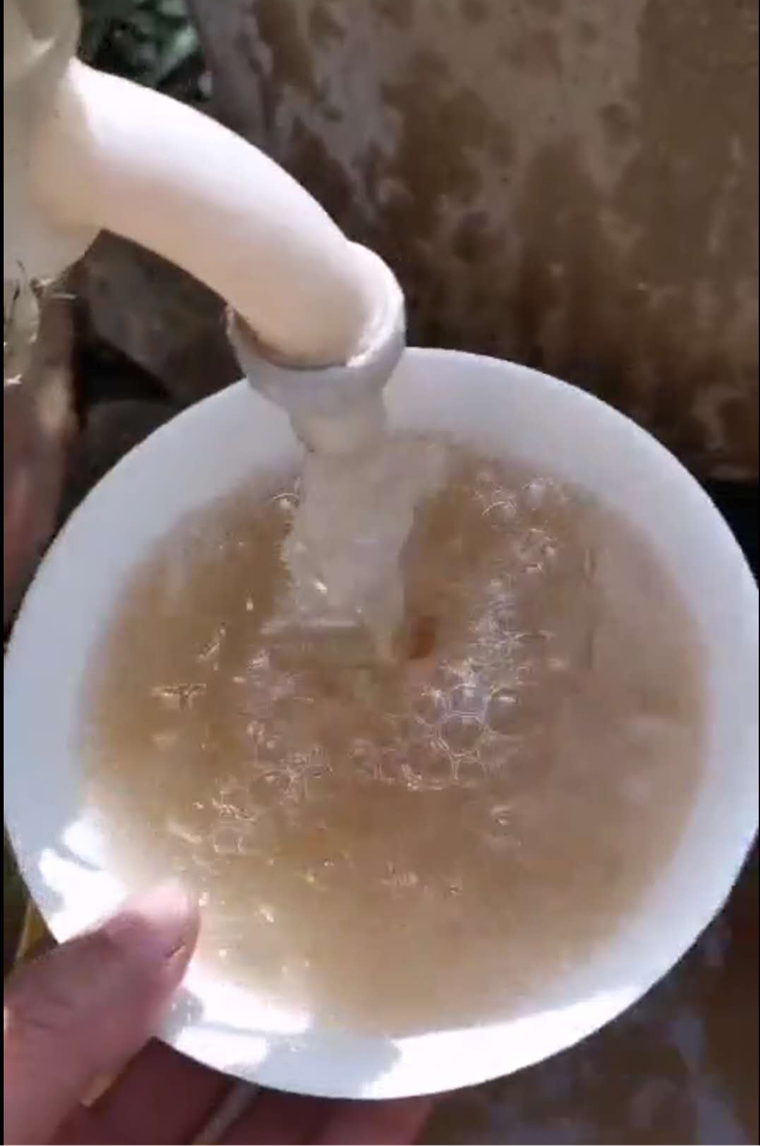 飲用水渾濁，村民無法飲用