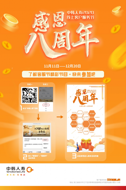 感恩八周年·中韓人壽2020線上客戶服務節正式啟幕