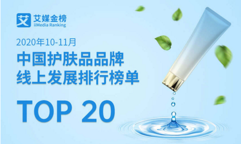 2020年10-11月中國護膚品品牌線上發展排行榜單TOP20