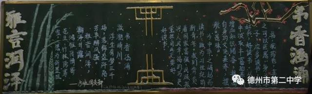 德州二中第十三屆讀書節優秀黑板報評比展播
