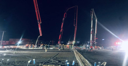 西中環大山路立交及大山路拓寬改造工程首聯箱梁順利澆筑