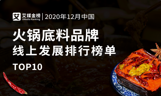 2020年12月中國火鍋底料品牌線上發展排行榜單TOP10，川渝地區品牌受歡迎