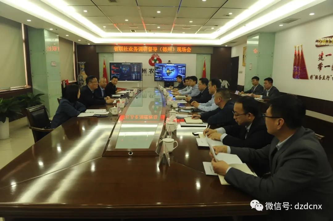 省聯社業務發展部總經理馬立軍一行到德州農商銀行調研督導工作