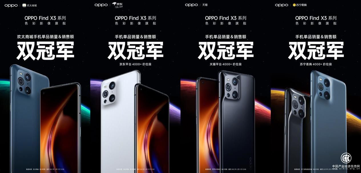 OPPO Find X3系列首銷兩小時戰績斐然，拿下多個平臺銷冠