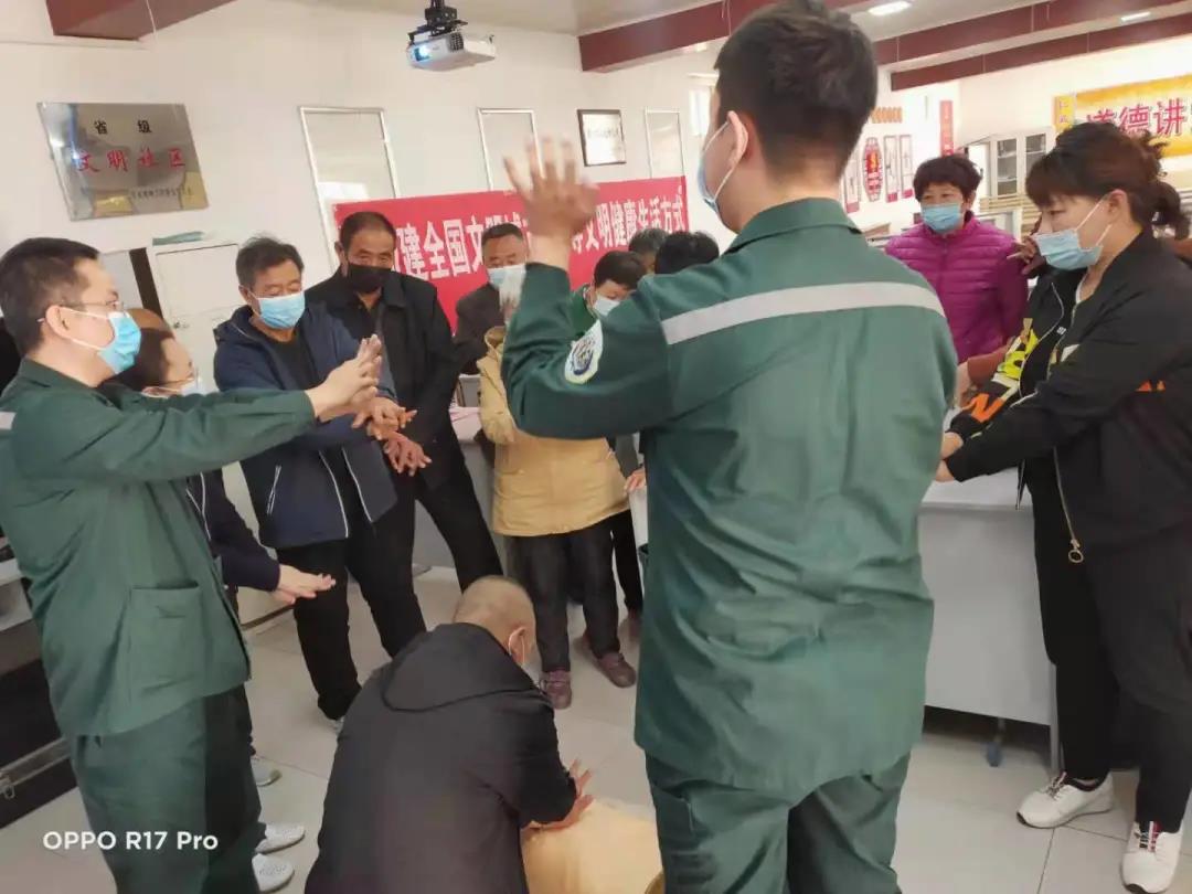 公眾健康急救培訓進社區，德州市立醫院急救站在行動