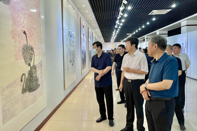 第五屆德州大眾藝術周啟動暨慶祝中國共產黨成立100周年—德州中國畫作品展開幕