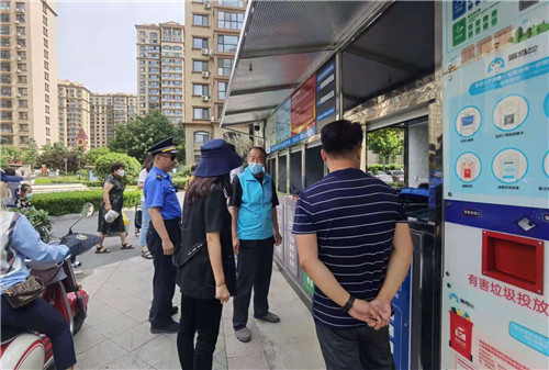 青島市開展7月份城市生活垃圾分類聯合執法檢查