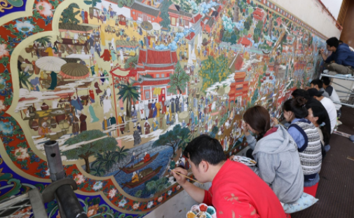 百米唐卡長卷再現泉州宋元盛景