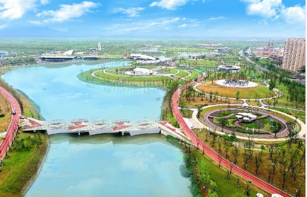 中國建筑打造的上海最大海綿公園開園試運行