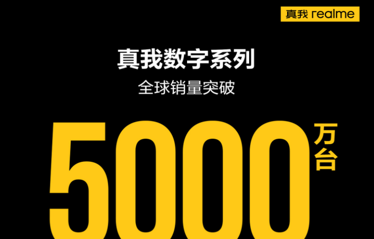 智能手機品牌真我數字系列全球銷量突破5000萬臺