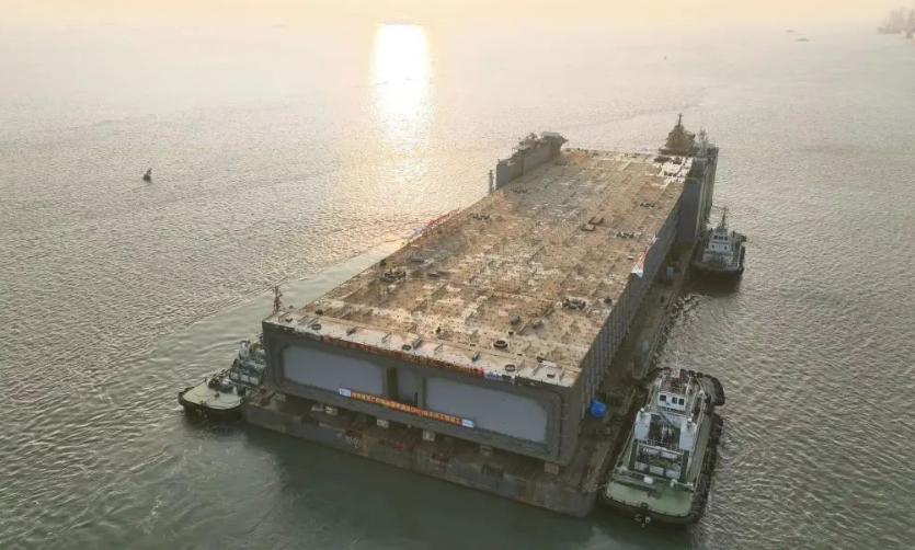 中國船舶承擔的深中通道海底隧道沉管鋼殼制造項目圓滿收官