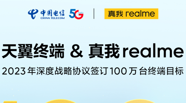 真我realme與天翼電信深化戰略合作 2023年實現100萬臺銷量目標