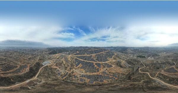 中國電建華東院總承包的陜西最大山地光伏項目發電