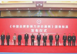 《中國品牌影響力評價通則》團體標準在京發布