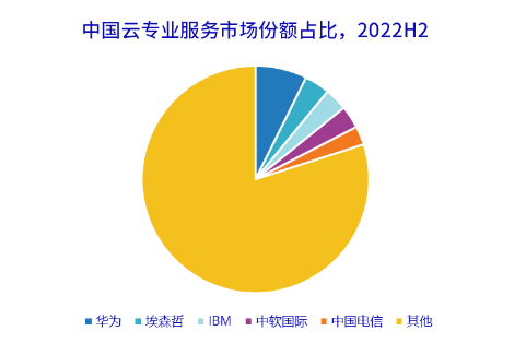 2022下半年中國云專業服務市場規模同比增長17.6% 華為排名第一