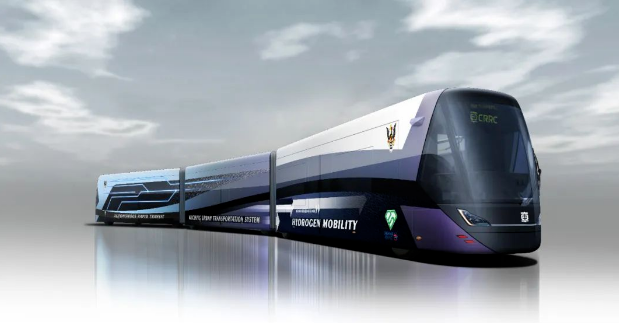 中國中車自主研制的全球首輛氫能源智軌“出海”馬來西亞