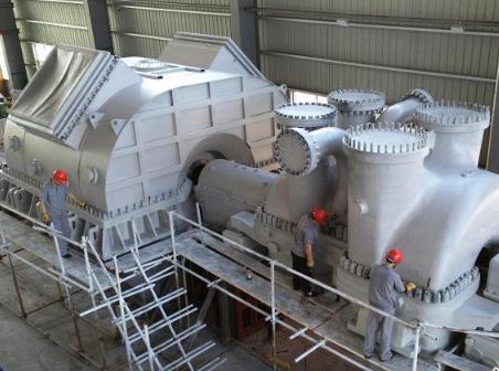 國際首套300兆瓦先進壓縮空氣儲能系統膨脹機下線