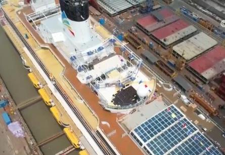 首艘國產大型郵輪正在全力建設中 整體內裝進度近95%