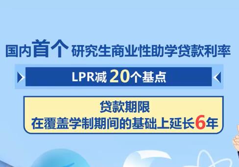 具有利率較低、期限較長等優勢 首個研究生商業性助學貸款產品落地