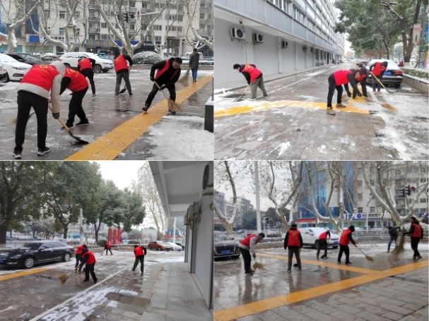 江蘇金湖：新年掃雪齊上陣 天寒情暖滿社區