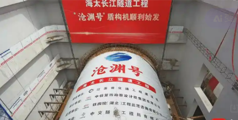 海太長江隧道工程“滄淵號”盾構機始發
