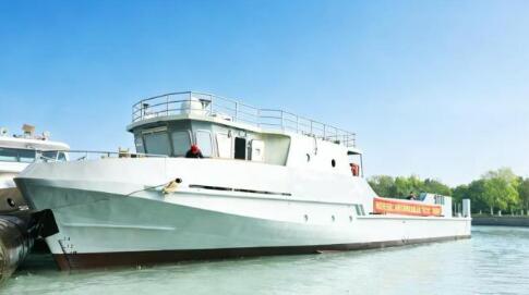 全國首型百噸級海上通用無人船在浙江嘉興吉水