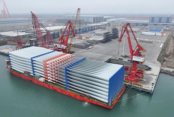 招商局集團創全國風電葉片出口單船最大裝載量紀錄
