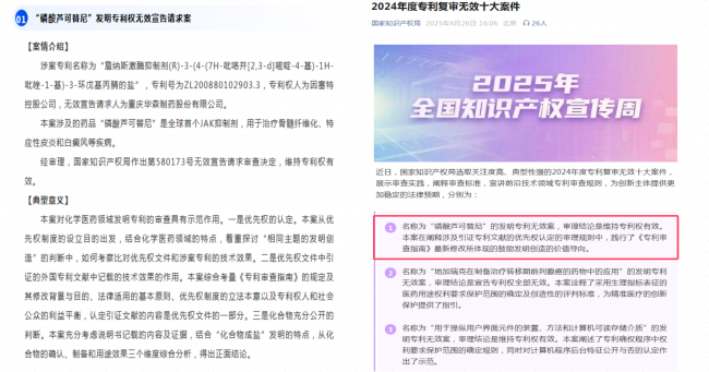 華森制藥專利案例入選全國無效復審十大案件，構建知識產權風險防控新范式